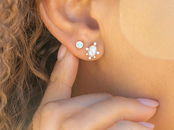 Evie Opal Stud Earrings