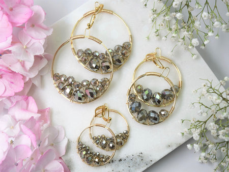 Opal White Cluster Earring