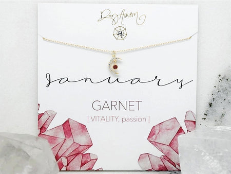 Garnet Huggie Earring - January