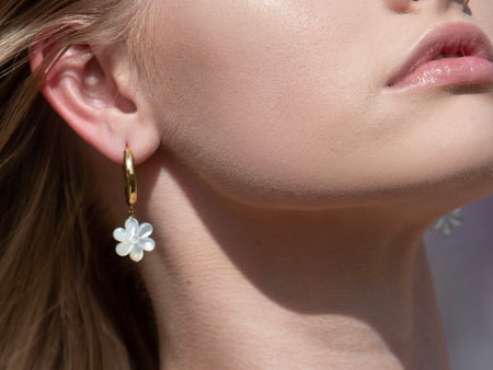 Opal Huggie Earrings