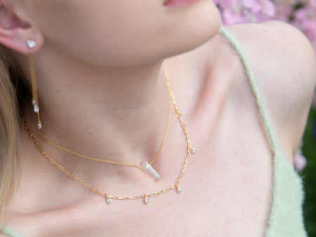 Rowan 3 Layer Paperclip Necklace