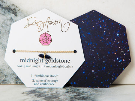 Gemstone Bracelet Midnight Goldstone