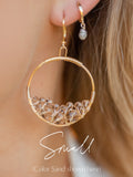 Chrome to Sand Cluster Earring