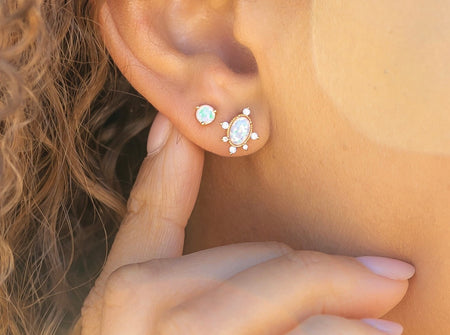 Silver Cluster Earring