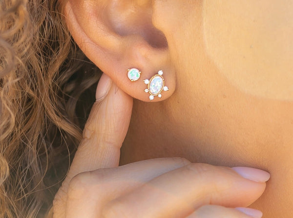 Neve Opal Stud Earrings  - Earring - RoryAshton