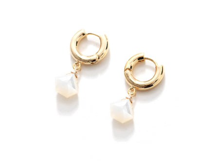 Opal White Cluster Earring