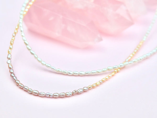 Eloise Freshwater Pearl Necklace- Peach Sherbet
