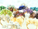 Natural Birthstone Cluster Ring - July