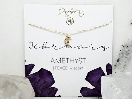 Amethyst Bar Necklace - February